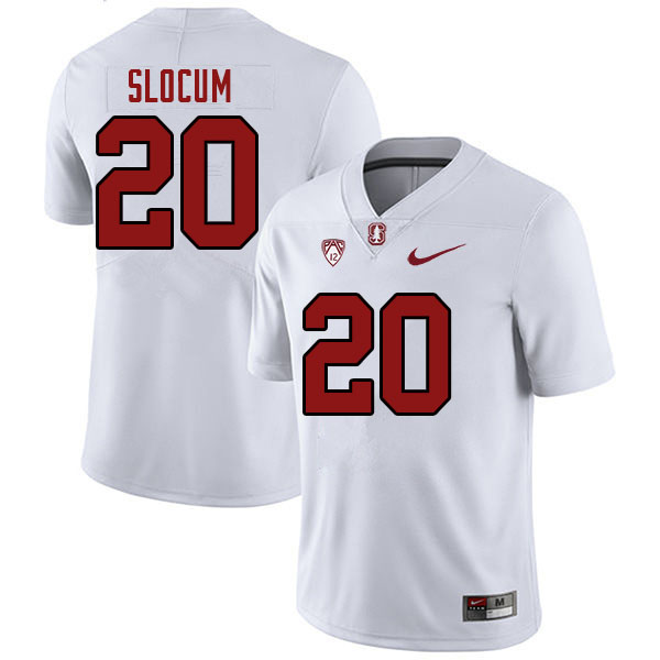 Men #20 Jaden Slocum Stanford Cardinal College Football Jerseys Sale-White
